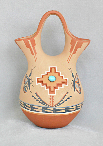 Jemez red earth wedding vase by Pita Lucero