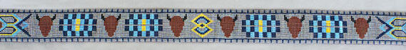 a3195 Yonavea gray/multi cut bead belt size 46 - 47